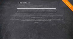 Desktop Screenshot of e-manualshop.com
